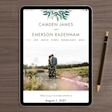 "Painted Leaves" - Wedding Thank You Postcards in Evergreen by Olivia Raufman - FREE Wedding Website