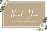 "Krafted Florals" - Wedding Thank You Postcards in Blush by Lehan Veenker - Detail