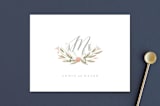 "Monogram Floral" - Wedding Thank You Postcards in Peach by Lori Wemple - Front
