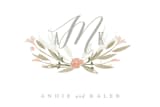 "Monogram Floral" - Wedding Thank You Postcards in Peach by Lori Wemple - Detail