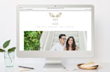 "Monogram Floral" - Wedding Thank You Postcards in Peach by Lori Wemple - FREE Wedding Website