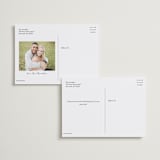 "printed" - Wedding Thank You Postcards in Onyx by JoAnn Jinks - Back of Card