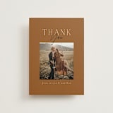 "Modern Traditionalist" - Wedding Thank You Postcards in Butterscotch by Morgan Kendall - Front