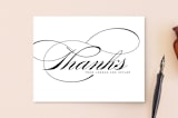 "Waltz" - Wedding Thank You Postcards in Tuxedo by Lori Wemple - Front