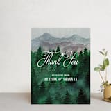"Adventure Awaits" - Wedding Thank You Postcards in Smoke by Elly - Front