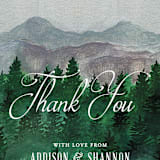 "Adventure Awaits" - Wedding Thank You Postcards in Smoke by Elly - Detail