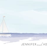 "Set Sail" - Wedding Thank You Postcards in Mediterranean by Sarah Brown - Detail