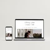 "Black Tie" - Wedding Thank You Postcards in Ink by That Girl Press - FREE Wedding Website