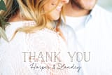 "Spring Blooms" - Wedding Thank You Postcards in Blush by Susan Moyal - Detail