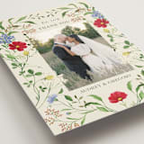 "Wild meadow" - Wedding Thank You Postcards in Elder Flower by Sarah Knight - Detail