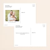 "Signature Style" - Wedding Thank You Postcards in Silk by Design Lotus - Back of Card