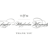 "Charming Go Lightly" - Wedding Thank You Postcards in Crisp Black by danielleb - Detail
