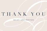 "Fresh Monogram" - Wedding Thank You Postcards in Latte by Lauren Chism - Detail