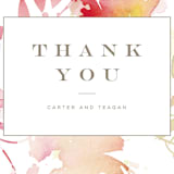 "Stately Florals" - Wedding Thank You Postcards in Poppy by Lori Wemple - Detail
