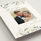 "Fleur" - Wedding Thank You Postcards in Lily by Everett Paper Goods - Detail