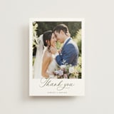 "watercolor flowers crest" - Wedding Thank You Postcards in Moss by Cass Loh - Front