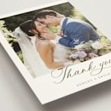 "watercolor flowers crest" - Wedding Thank You Postcards in Moss by Cass Loh - Detail