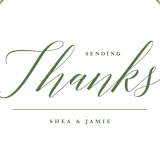 "Garden Glamour" - Wedding Thank You Postcards in Sage by Kristen Smith - Detail