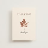 "Leaf Print" - Wedding Thank You Postcards in Rust by Katharine Watson - Front
