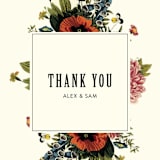 "Vintage Garden Invite" - Wedding Thank You Postcards in Vintage Beige by Alisa Wismer - Detail