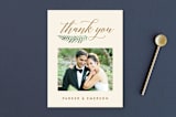 "Painted Ferns" - Wedding Thank You Postcards in Cream by Amy Kross - Front