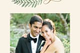 "Painted Ferns" - Wedding Thank You Postcards in Cream by Amy Kross - Detail