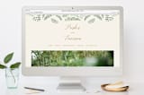 "Painted Ferns" - Wedding Thank You Postcards in Cream by Amy Kross - FREE Wedding Website