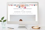 "Romantic Watercolor Flora" - Wedding Thank You Postcards in Dhalia by Petra Kern - FREE Wedding Website