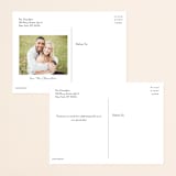 "Simple Pine Branches" - Wedding Thank You Postcards in Vanilla by Mere Paper - Back of Card