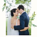"Simple Pine Branches" - Wedding Thank You Postcards in Vanilla by Mere Paper - Detail