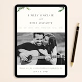"Simple Pine Branches" - Wedding Thank You Postcards in Vanilla by Mere Paper - FREE Wedding Website