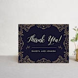 "Wedding Enchantment" - Wedding Thank You Postcards in Midnight by Chris Griffith - Front