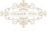 "Ornate Monogram" - Wedding Thank You Postcards in Faux Gold by Kristen Smith - Detail