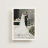 "More Than Words" - Wedding Thank You Postcards in Bridal White by Design Lotus - Front