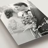 "As if a Dream" - Wedding Thank You Postcards in Cloud by Pine Street Creative - Detail