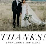 "Bad Dancing" - Wedding Thank You Postcards in Dove by Amy Payne - Detail