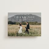 "Mystique" - Wedding Thank You Postcards in Linen by Ashley Rosenbaum - Front