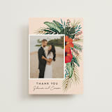 "Tropical Oasis" - Wedding Thank You Postcards in Coral by Joanna Griffin - Front