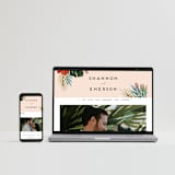 "Tropical Oasis" - Wedding Thank You Postcards in Coral by Joanna Griffin - FREE Wedding Website