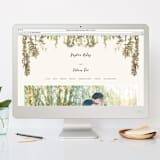 "English Countryside" - Wedding Thank You Postcards in Moss by Design Lotus - FREE Wedding Website