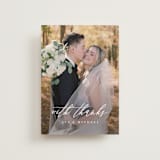 "Delicate" - Wedding Thank You Postcards in Obsidian by Jennifer Postorino - Front