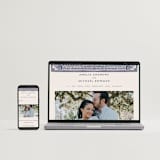 "Block Print Frame" - Wedding Thank You Postcards in Twilight by Katharine Watson - FREE Wedding Website