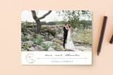 "Monogram Circle Stamp" - Wedding Thank You Postcards in Antique White by fatfatin - Front