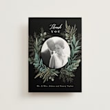 "Forest Crest" - Wedding Thank You Postcards in Obsidian by Alethea and Ruth - Front