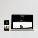 "Forest Crest" - Wedding Thank You Postcards in Obsidian by Alethea and Ruth - FREE Wedding Website