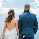 "Tropical Foliage" - Wedding Thank You Postcards in Fern by Hooray Creative - Detail
