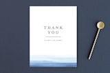 "Watercolour Stripe" - Wedding Thank You Postcards in Azure by Bethan - Front