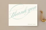 "Winter Flourish" - Wedding Thank You Postcards in Petal Pink by Annie Clark - Front