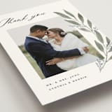 "Pressed Foliage" - Wedding Thank You Postcards in Heather by Stacey Meacham - Detail
