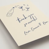 "Handwritten Letter" - Wedding Thank You Postcards in Blue Velvet by Helena Vitto - Detail